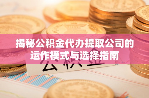 燕巢揭秘公积金代办提取公司的运作模式与选择指南