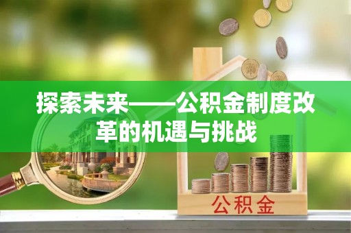 燕巢探索未来——公积金制度改革的机遇与挑战