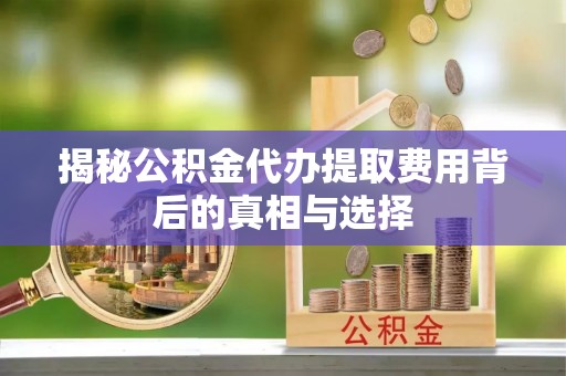 燕巢揭秘公积金代办提取费用背后的真相与选择