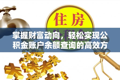 燕巢掌握财富动向，轻松实现公积金账户余额查询的高效方式