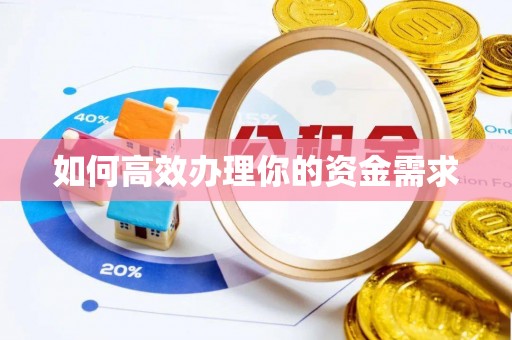 燕巢如何高效办理你的资金需求