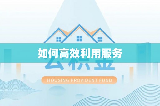 燕巢如何高效利用服务