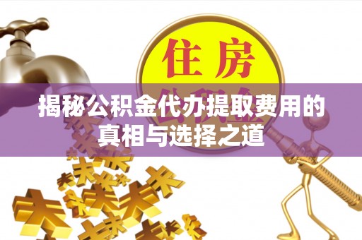 燕巢揭秘公积金代办提取费用的真相与选择之道