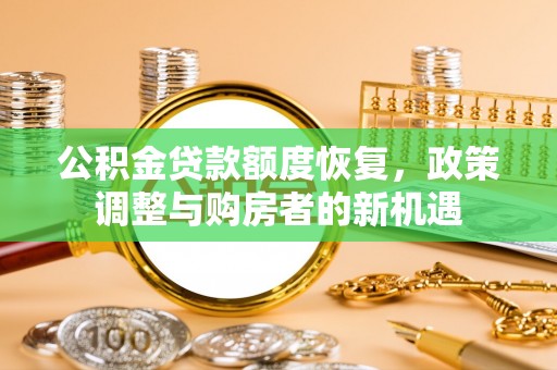 燕巢公积金贷款额度恢复，政策调整与购房者的新机遇