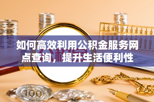 燕巢如何高效利用公积金服务网点查询，提升生活便利性